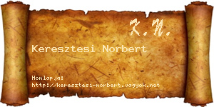 Keresztesi Norbert névjegykártya
