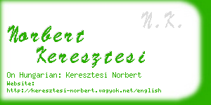 norbert keresztesi business card